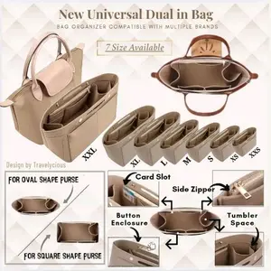 New Universal Dual in Bag Organizer with Card Holder for Multi  Design Bag/ Bag in Bag / Insert bag / Daleman Tas Wanita