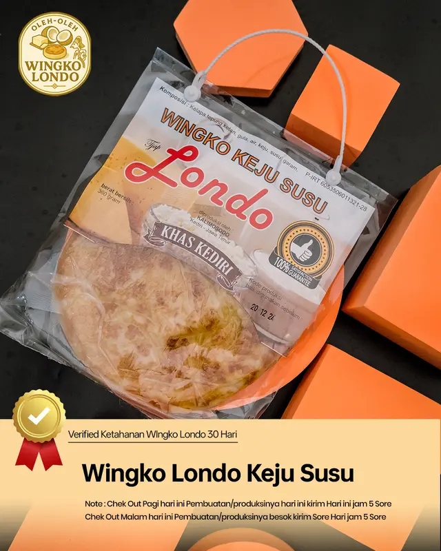 Wingko Tjap Londo Rasa Keju Susu Kue Jajanan Basah Khas Kediri 0