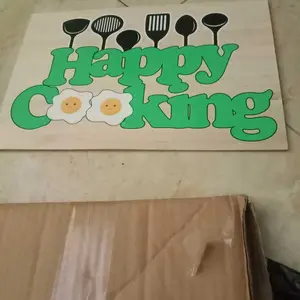 satu hari kirim - Hiasan Dinding happy cooking - Dekorasi Dapur Cantik dan Menarik
