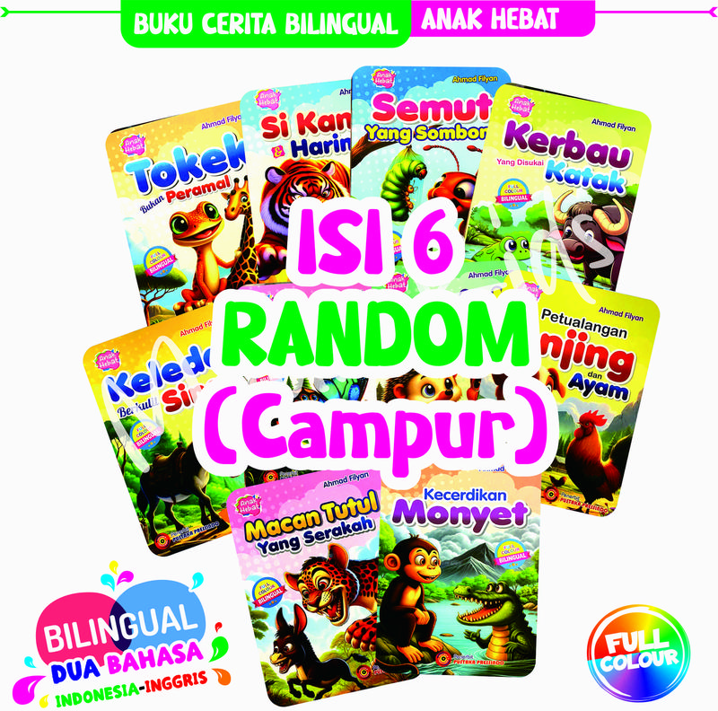 TAH FABEL CERITA BILINGUAL FC - ( 6 JUDUL RANDOM ) Bercerita Fabel Books 1