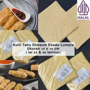 Kulit Tahu Dimsum Ekado Lumpia isi 25 50 lembar 10x10cm Kulit Tahu Murah