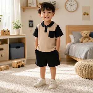 LUTUNA - SETELAN KAOS KERAH ANAK TOKYO WAFFLE