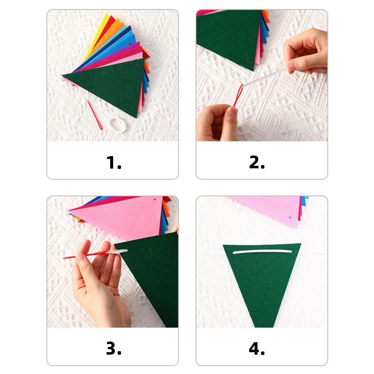 READY Bunting Flag Kain Aesthetic Bisa Banner Custom Flanel TRIANGLE FLAG Birthday Flag / Dekorasi Ultah / Hiasan Pompom / Garland Flag / Banner Flag