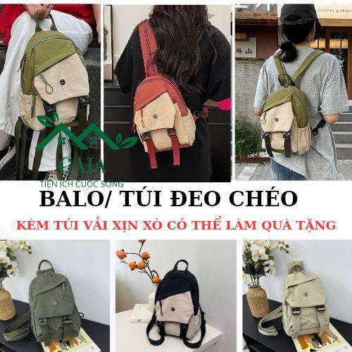 Balo Đeo Nhiều Kiểu Vải Mềm Mịn Chống Thấm Nước Kèm Túi Vải Xịn Có Thể Làm Quà Tặng Balo Nhiều Ngăn Tiện Dụng  Unisex Nam Nữ Balo Học Sinh Sinh Viên Balo Đi Học Đi Chơi Đi Du Lịch Túi Đeo Vai Đeo Chéo Túi Du Lịch Nam Nữ Bag 
