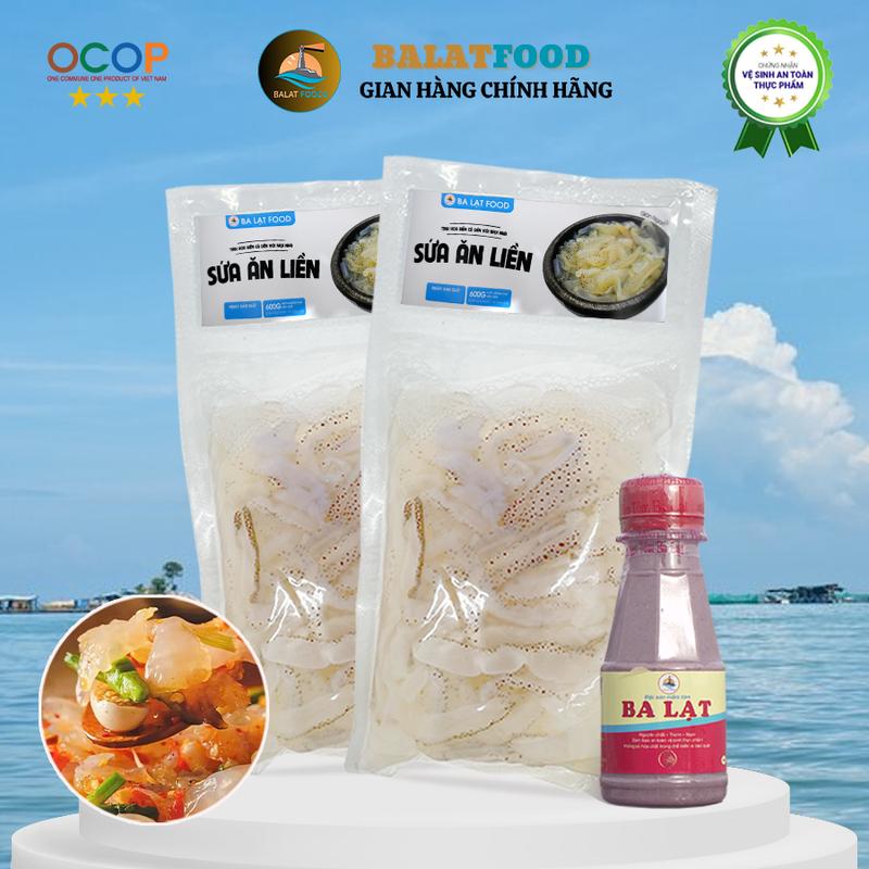 Combo 2 Gói Sứa Ăn Liền Ba Lạt Tặng1 Chai Mắm Tôm 120ml,hoặc 1 chai Sốt thái 250ml  Đặc Sản Nam Định, Gói 600gr Cả Nước