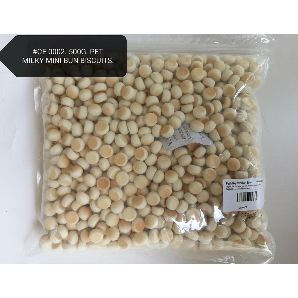 Dog Snack Milky Mini Bun Biscuits 500gram Treat Biskut Makanan Anjing Susu