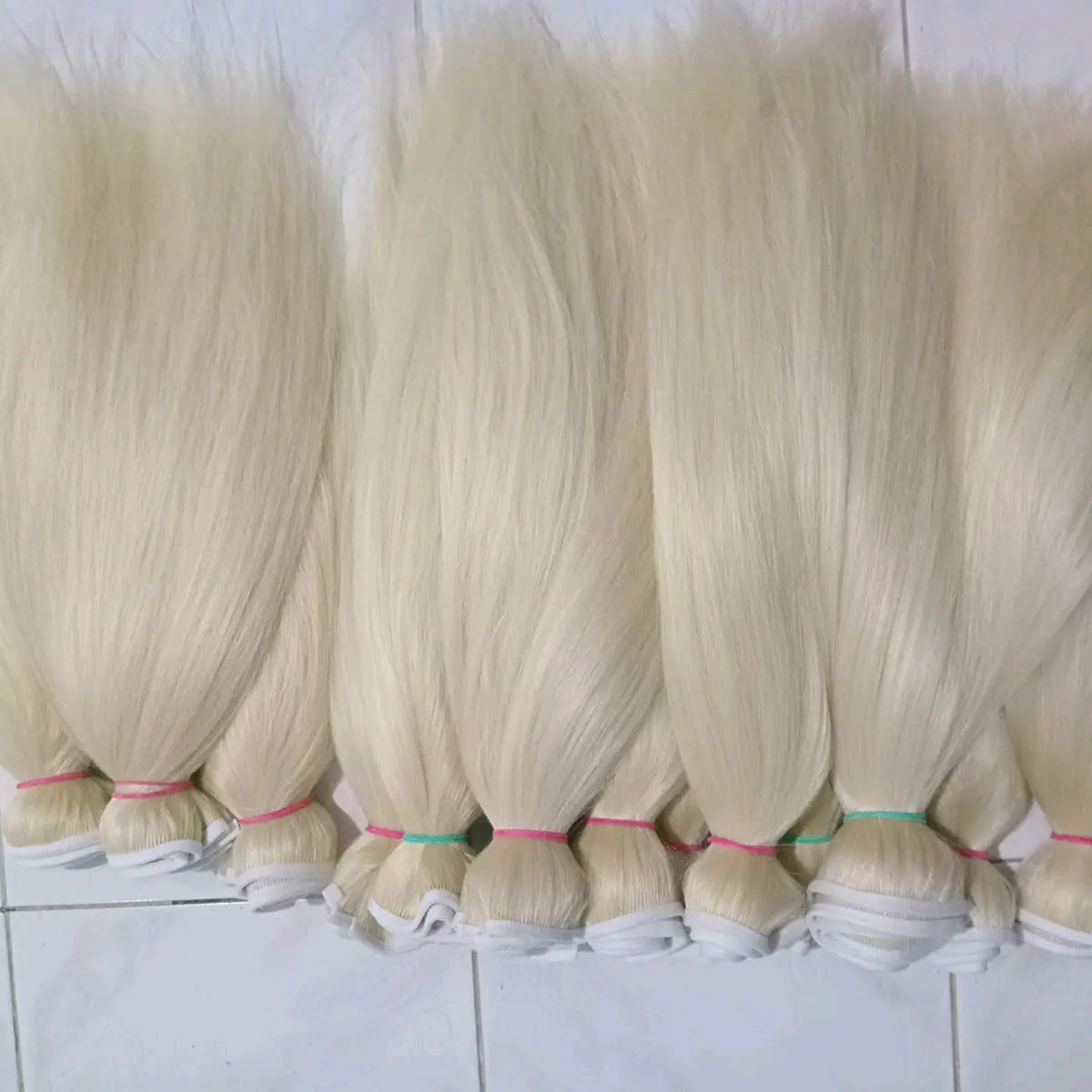 rambut sintetis jaitan bahan ganongan/barongan per kg