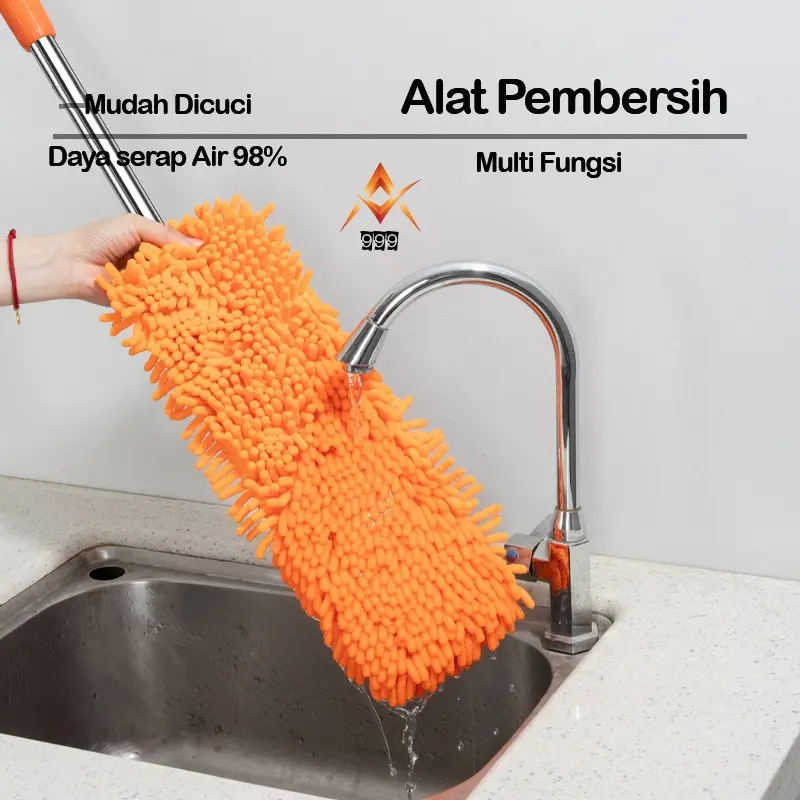 Alat Pembersih Rumah/Pel Lantai/Dinding Multi Fungsi (AG14)..Diameter Tinggi 130cm Stainless 5