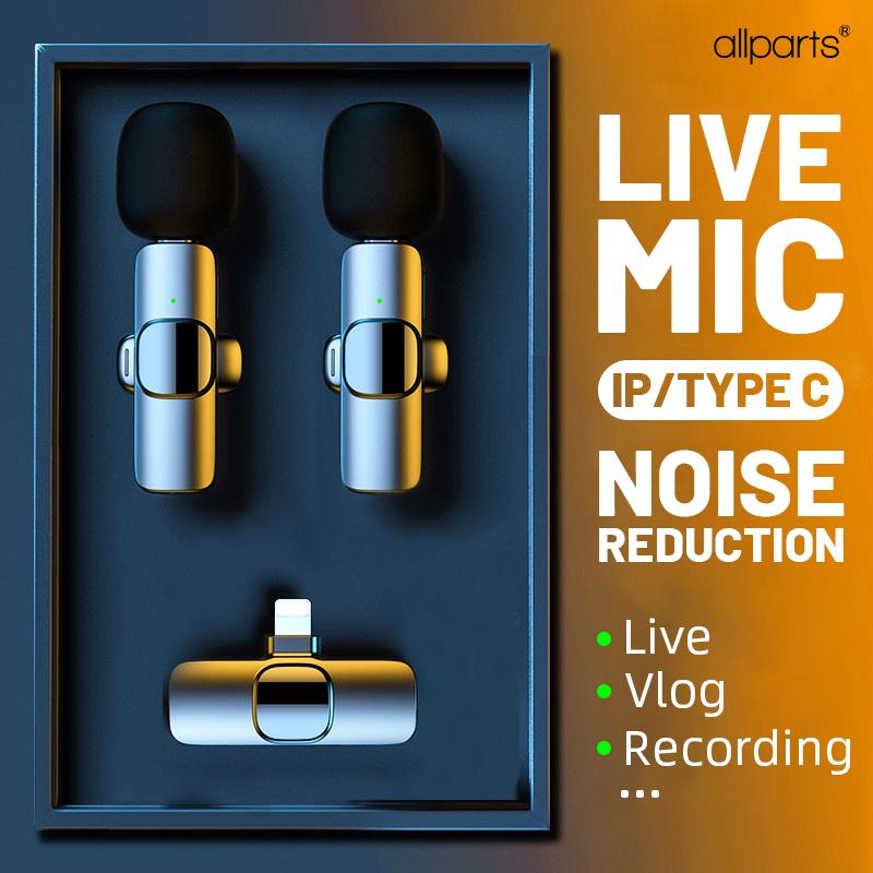  Micro không dây K9 giảm tiếng ồn cải thiện chất lượng âm thanh lý tưởng cho các luồng trực tiếp. micro  lavalier wireless mic 