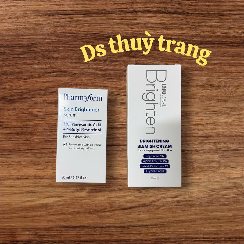 bộ 2 sáng da mờ thâm serum Skin kem brigten