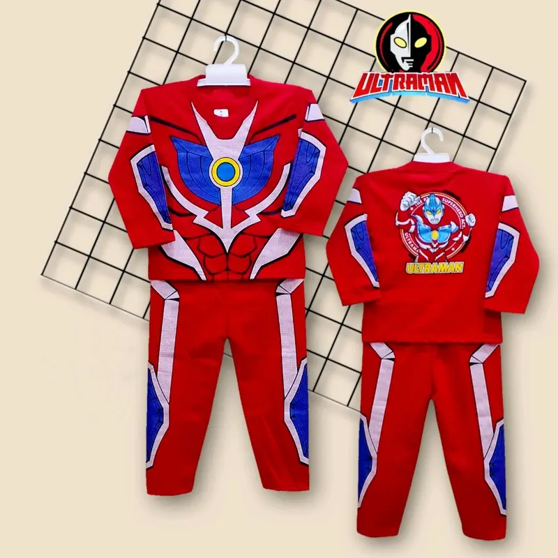 baju setelan kostum / costum ultraman bisa tambah topeng untuk usia 1-10 tahun Fashion 2