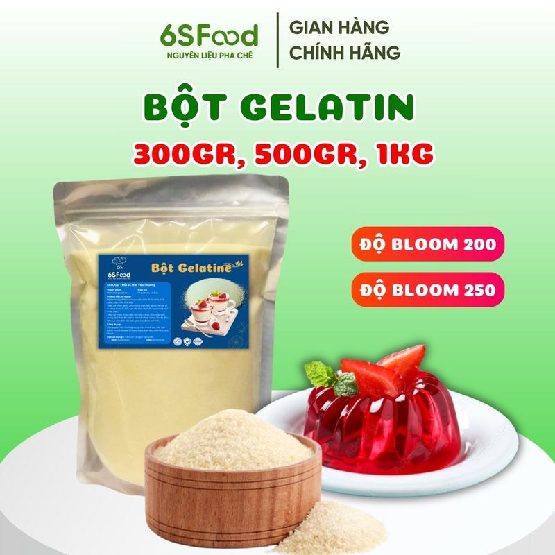  Bột Gelatin Làm Tàu Hũ Singapore Panna Cotta Chè Khúc Bạch Núng Nính Mềm Tan Trong Miệng 6sFOOD 