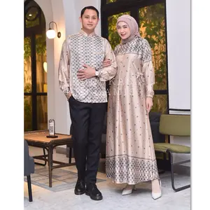 Couple Pasangan Motif Tasya Silk Premium Quality A Baju Couple Pasangan Pesta Kondangan Gamis Silky Terbaru Wanita Muslim Busui Sarimbit Pasangan