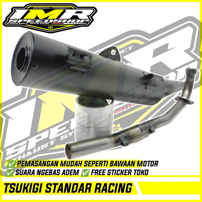 KNALPOT TSUKIGI STANDAR RACING JUPITER Z Z1 MX 135 VEGA R ZR CRYPTON ASTREA SUPRA 125 REVO BLADE 110 3