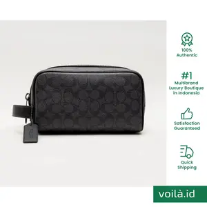 Voilaid Small Travel Kit Signature Canvas Charcoal Black with Handle