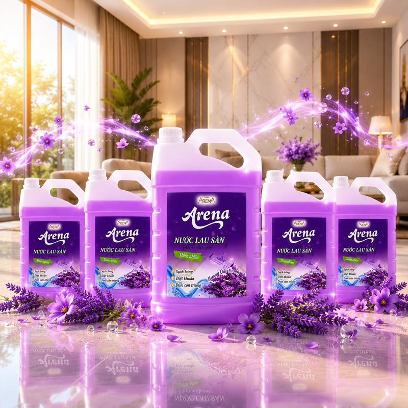 (3,8KG) Nước Lau Sàn ARENA can lớn 3800ml. Lau Sạch, Thơm Lâu, Hỗ Trợ Xua Đuổi Côn Trùng- Sản Phẩm Vệ Sinh Nhà Cửa Hiệu Quả