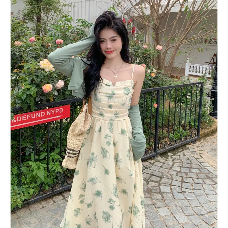 Printed Midi Dress - Dress Casual Kasual / Dress Kemeja Kantoran Office  Style / Dress Maxi Flowy / Korean Style Dress Korea / Beach Dress Pantai -  Shop | Tokopedia