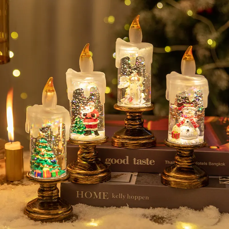 Christmas candle light Snow globe lanternChristmas candle light Snow globe lantern