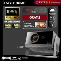 Gambar EZZRALE SMART PROYEKTOR LCD X STYLE HOME  6000 Lumens ( 500 ANSI ) Smart Android Projector 9.0 dari EZZRALE Kota Administrasi Jakarta Barat 1 Tokopedia