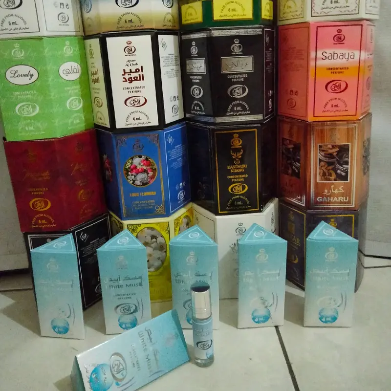 (COD) 1 Box Bisa Campur Isi 6 Botol Parfum Roll On 6ml Non Alkohol Minyak Wangi Oles Uniseks Perfume Wanita 8