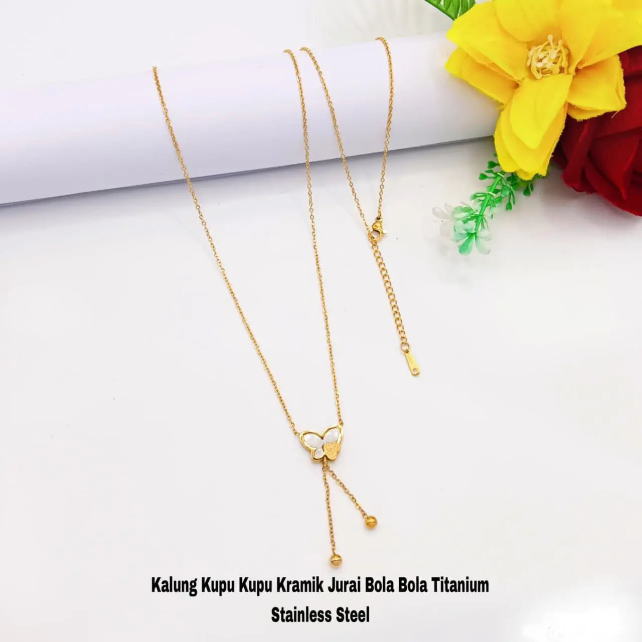 Kalung Titanium Terbaru Model Korean Style Anti Karat Tidak Mudah Luntur untuk Wanita kalung  aesthetic Emas Hadiah Silver