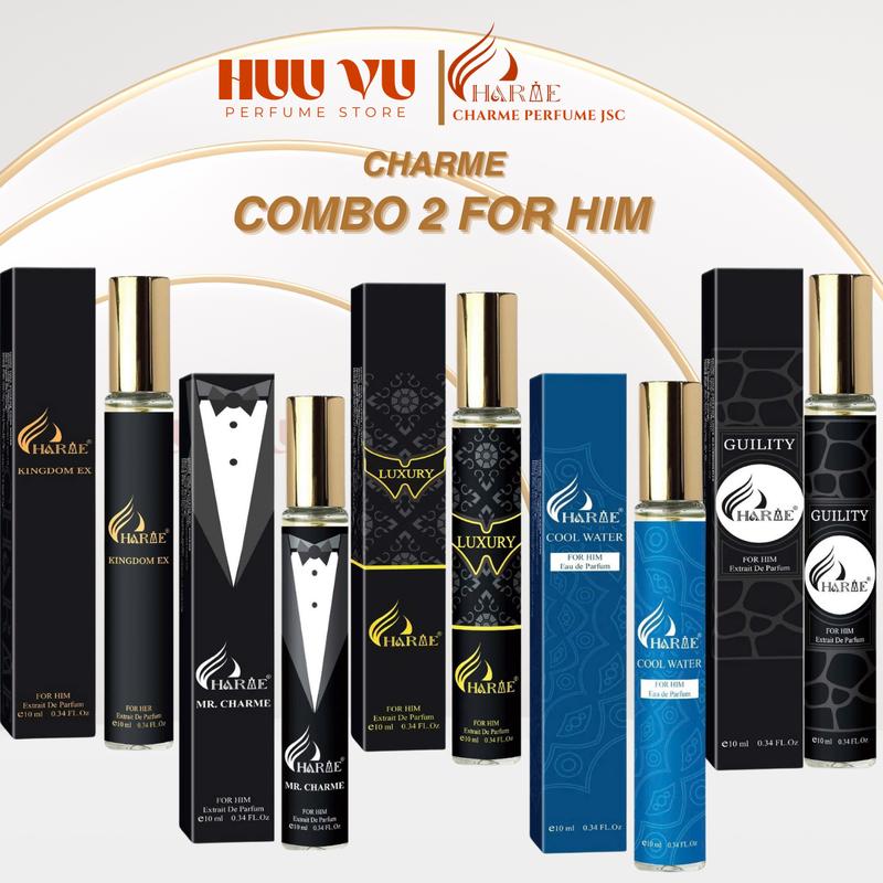  CHARME PERFUME - Combo 2 Nước Hoa Nam 10ml: Charme Guility  Charme Cool Water Charme Mr Charme Charme Luxury Charme King Dom ex 
