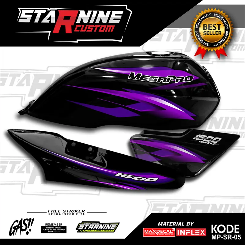 striping mp hiu stiker megapro hologram variasi 0