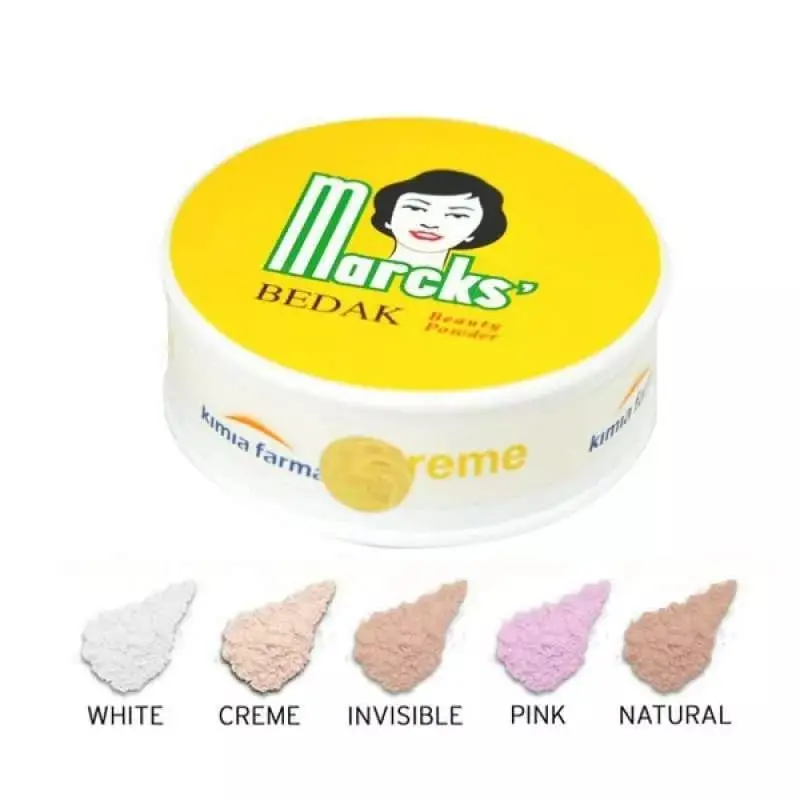 Marcks Classik Bedak Tabur 40gr / Rose / Invisible / Natural Beige / White 1