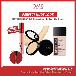 OMG BEST SELLER BUNDLE! Perfect Nude Look (Foundation + Bedak + Lip Cream)