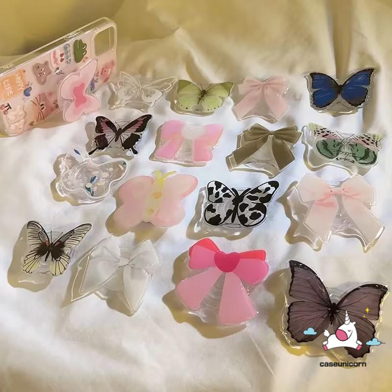 Product Introduction of Caseunicorn-Giá Đỡ Điện Thoại Có Thể Mở Rộng Thông Dụng, Gradient, Tưởng Tượng, Bướm, Phim Hoạt Hình, Dễ Thương, Mèo Lotso, Chó, Tay Cầm Hàn Quốc, Nhẫn 10