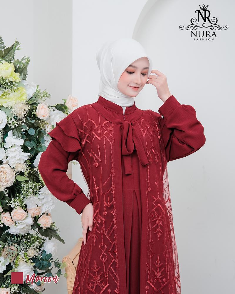 Product Introduction of Gamis Brukat Kondangan Terbaru 2025 | Crinkle Premium | Busui | Gaun Pesta elegan Brokat Cantik 20