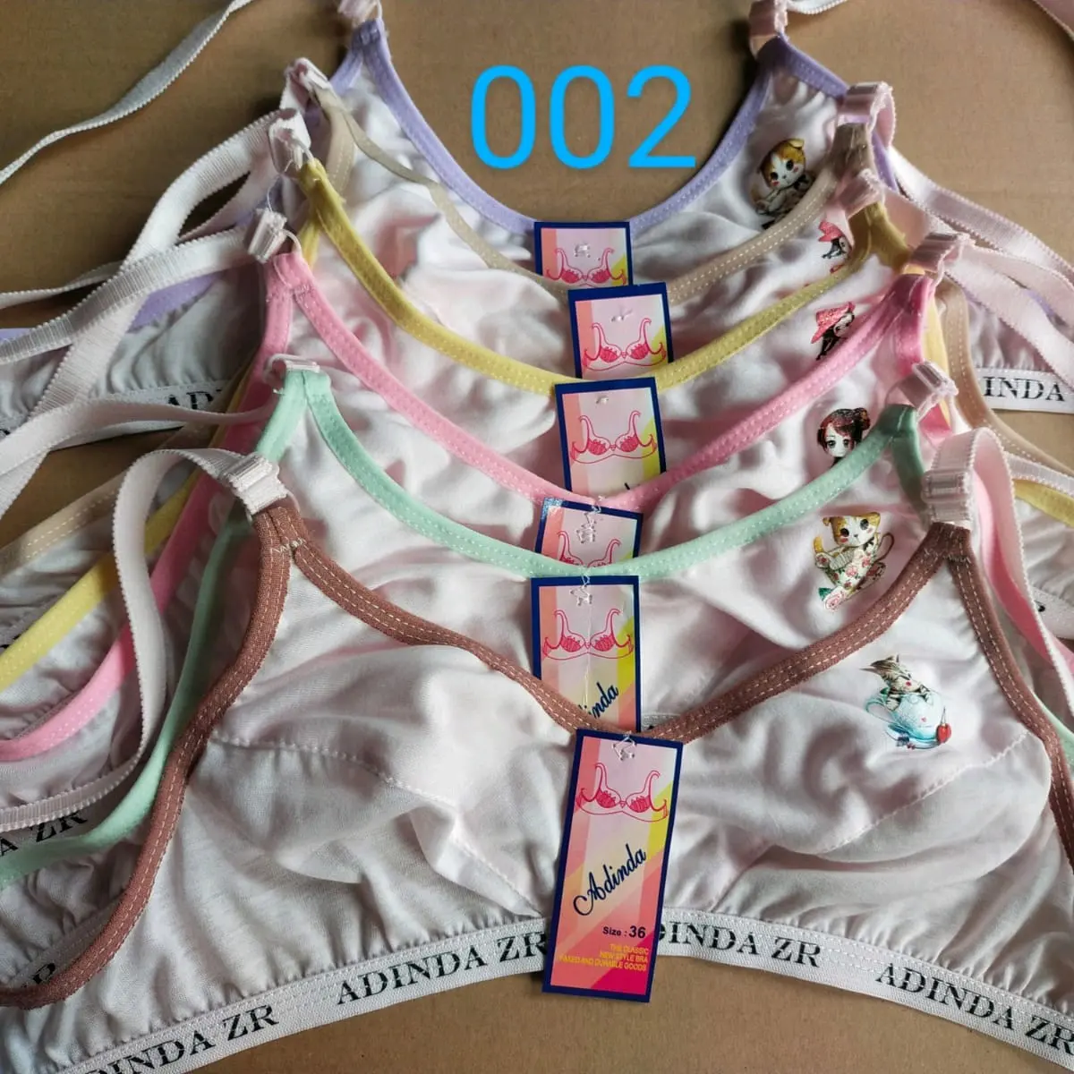 002 BH bra tanggung remaja tanpa busa tanpa kawat