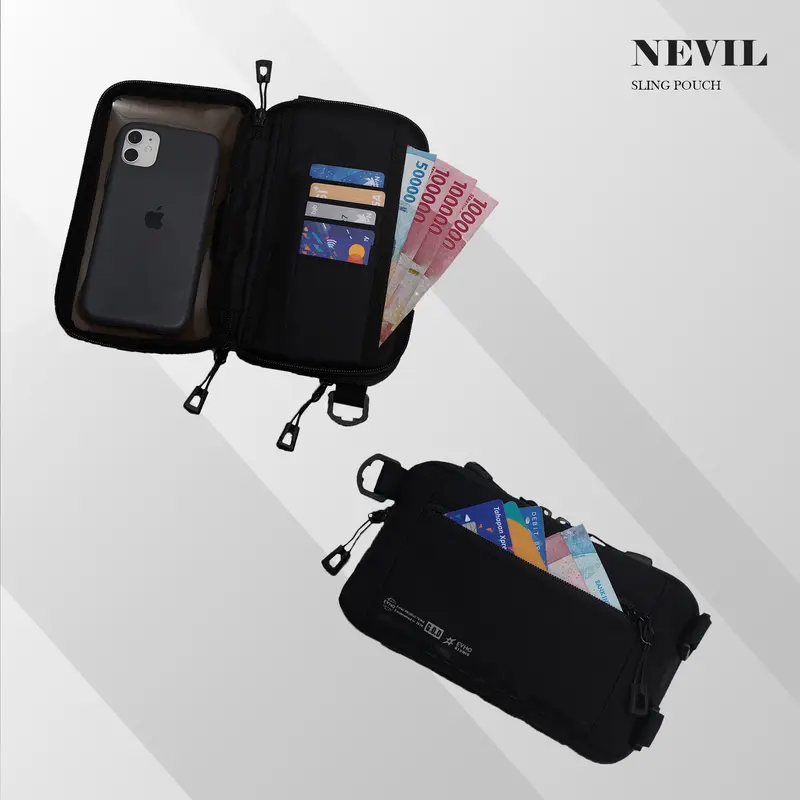 Evho - NEVIL Slingpouch I Clutch Handbag Pria I Tas Selempang Leher I Tas Hp 7