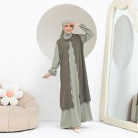 Gambar SHABIYAN-604 Gamis Wanita Muslimah Cardigan Set Inner Outer - Black, XS dari shabiyan Kota Administrasi Jakarta Selatan 1 Tokopedia