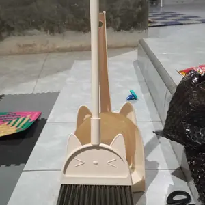 Dejavu Sapu Lantai Mini Sapu Anak-Anak Set Pengki Sekop Sampah Dustpan With Broom Alat Pembersih HSB646