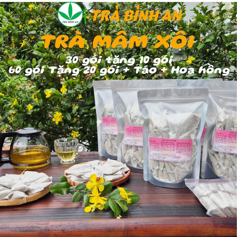Mua 30 gói tặng 10 gói Mua 60 gói tặng 20 gói+Hoa hồng+Táo lát- Trà Túi Lọc Lá Mâm Xôi Tốt Cho Sức Khỏe Hỗ Trợ Cải Thiện Tình Trạng Khó Chịu Trong Ngày Dâu hỗ trợ IVF cải thiện v.iêm nhiễm ph.ụ khoa -Trà Bình An