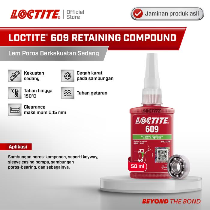 Gambar Henkel LOCTITE 609 Retaining Compound Lem Bearing/Lem Shaft 50 ml dari LOCTITE Indonesia Kab. Tangerang Tokopedia