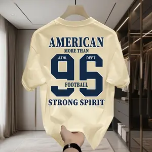 Kaos Olahraga Basket Retro Warna Lengan Pendek Unisex Pria, Cetakan Digital, Bahan Katun 100%.