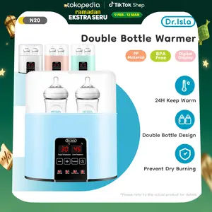 Dr.Isla penghangat susu botol susu sterilisasi 200 ml sterilisator botol bayi bottle aman penghangat ASI tidak mengandung BPA pengaturan empat kecepatan minum N20
