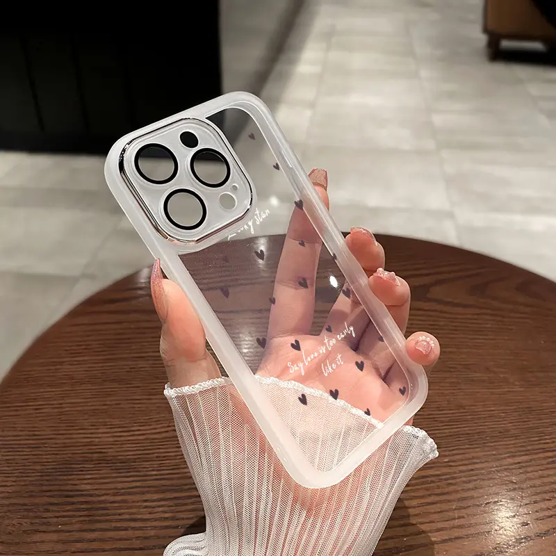 Ốp Điện Thoại, Mềm Mại Và Mịn, Tương Thích Với iPhone 11／12 / 13 / 14 / 15 / 16 Pro Max  Được Trang Bị Phim Ống Kính Trong Suốt, Chống Sốc Và Chống Thấm Nước, Phụ Kiện Ốp Điện Thoại Di Động 0