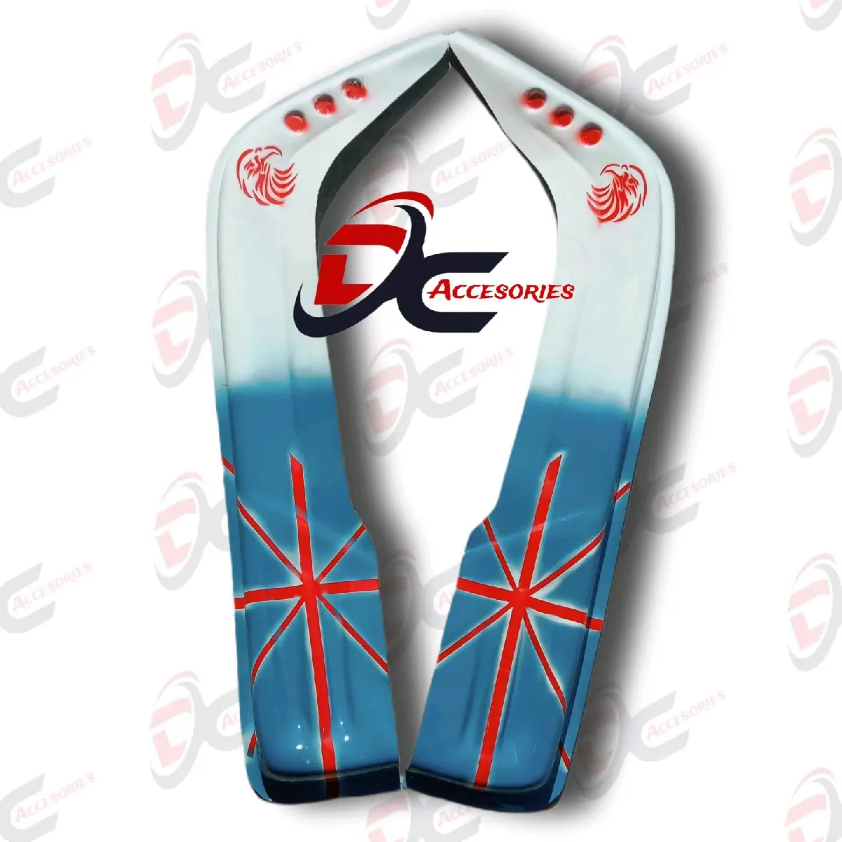 1 set talang air dutro / dyna fiberglass tebal motif airbrush sudah tersedia perekat & klip talang