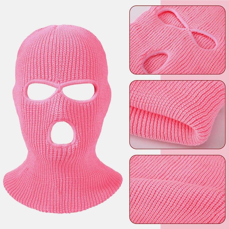 Product Introduction of Winter Full Face Cover Three-Hole Knitted Hats For Men Women  Army Tactical Full Cover Outdoor Cycling Windproof Caps Mask Beanies Hat Anti-Terrorist Headgear Robber Hoed Cool Gift 12