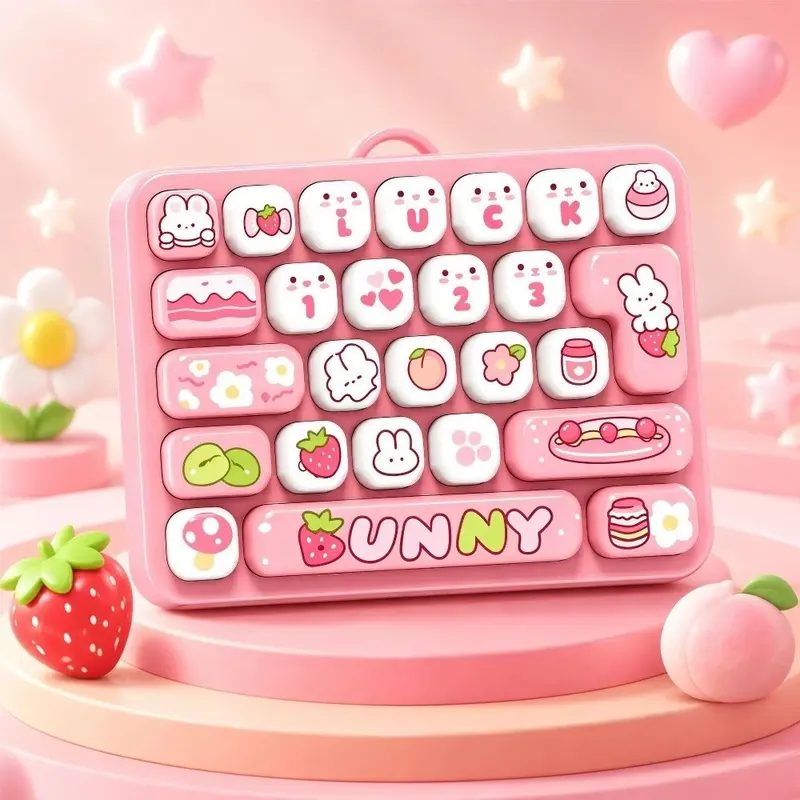 Keyboard Pendant Mini 26 Keys Keyboard Keychain Animals Cartoon ...