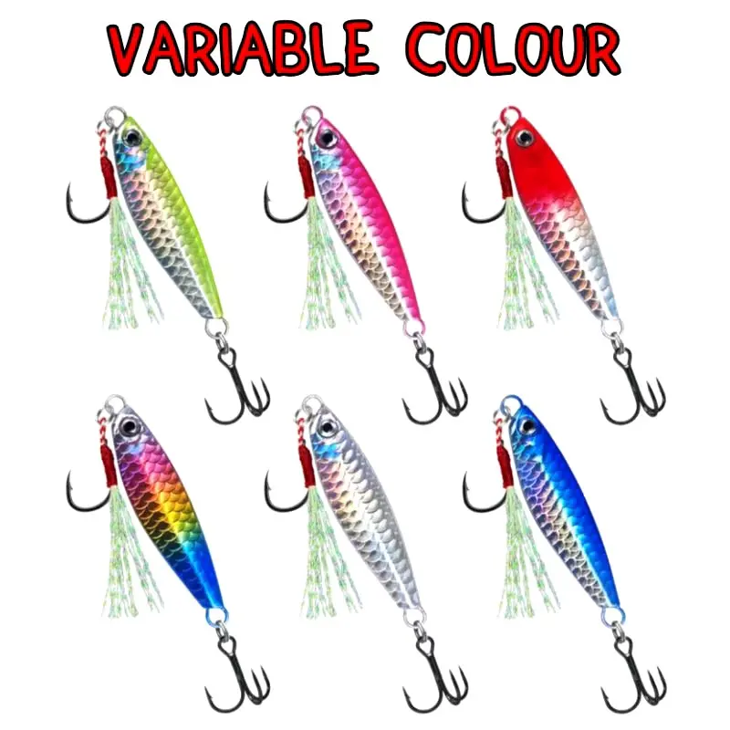 Metal Jig Komplit Set Siap Lempar Ultra Light Casting Jigging Umpan Jig Jiporro 7gr-20gr 1