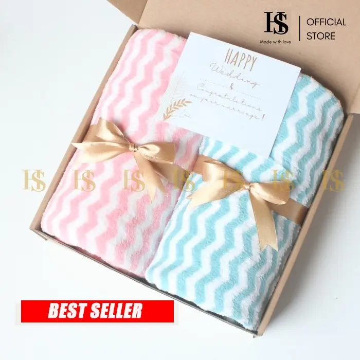Kado Pernikahan Wedding Gift Hampers Handuk Dewasa Couple Seserahan Nikahan Anniversary Bahan Lembut Tebal Premium Berkualitas 0