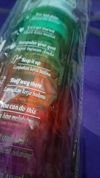 Product Review of FoodGrade Botol Beranak 2 Liter + 1000ml + 500ml Botol Minum Viral 1 set BPA FREE Plastik Putih Sedotan Bottles Kitchenware from d**l 0