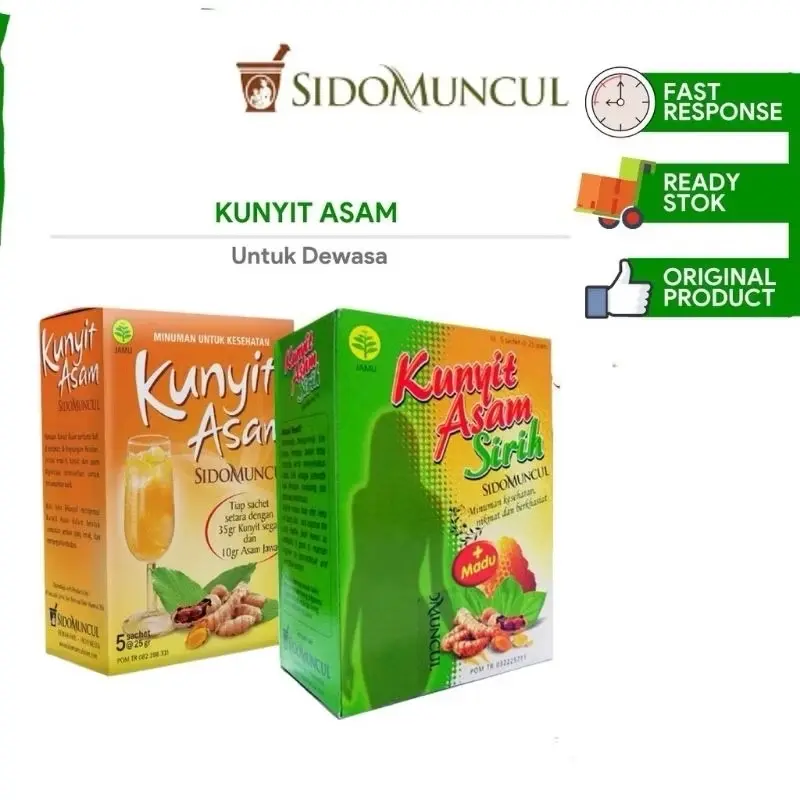 Sidomuncul Kunyit Asam Sirih Sachet Box - Sido Muncul Sari Kunyit Asem Jamu Herbal Haid 0