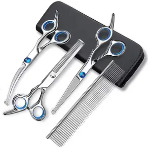 Pet Grooming Scissors Round Head Professional Stainless Steel Dog