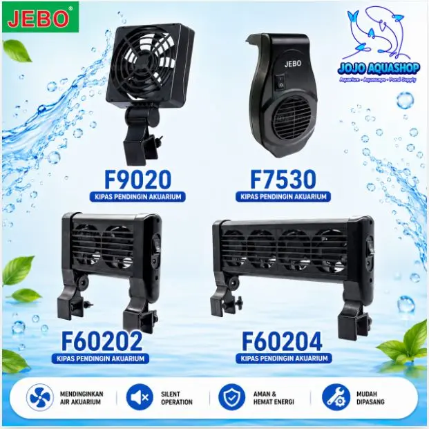 Jebo Multi fan 1 2 4 kipas pendingin aquascape kipas aquarium cooling fan Kipas Gantung Hangon Kipas Jebo