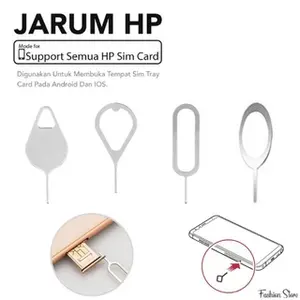 Jarum HP Pembuka Slot Kartu SIM Card Injektor Tray Ejector untuk Semua HP Android & iOS Mudah Digunakan dan Efisien
